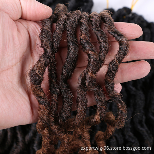 18 inch Faux locs Crochet Hair Wavy Curly Gypsy Locs Synthetic Hair Curly Hair Extensions for Women